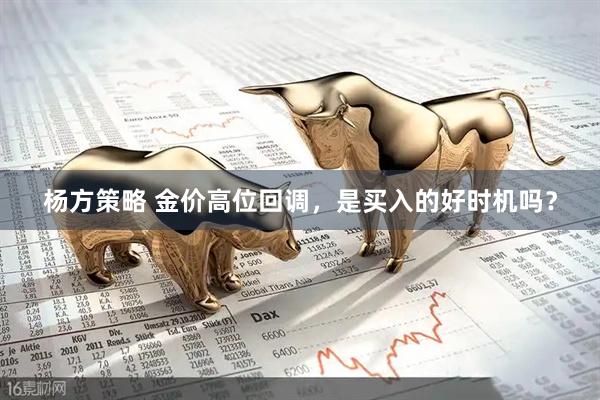 杨方策略 金价高位回调，是买入的好时机吗？